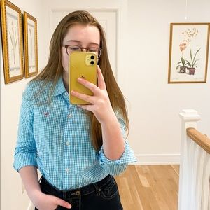 Blue and White Vineyard Vines Button Up